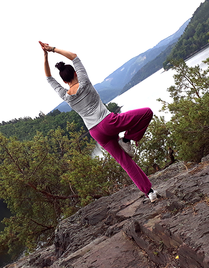 yoga draussen im freien